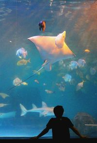 People swimming in sea