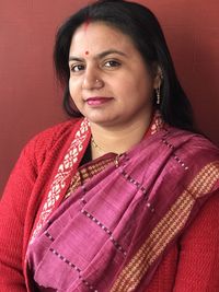 Portrait of woman wearing sari