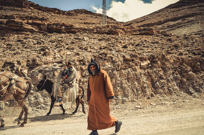 People enjoying in desert