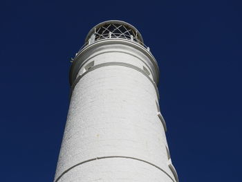 Low angle view of lighthouse against sky