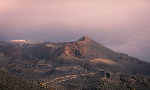 Aerial view of a desert