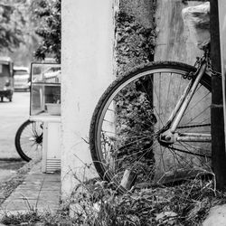 Close-up of bicycle wheel