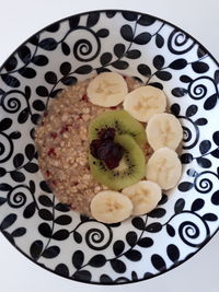 High angle view of breakfast on plate