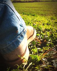 Woman sitting on grass