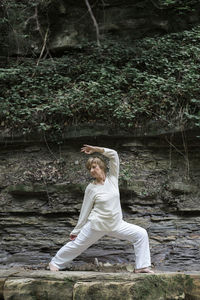 Senior woman doing yoga