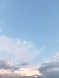 Low angle view of clouds in sky