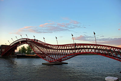 Low angle view of bridge against sky