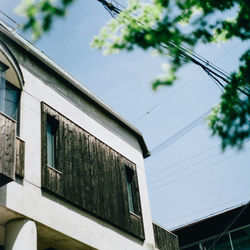 Low angle view of house against sky