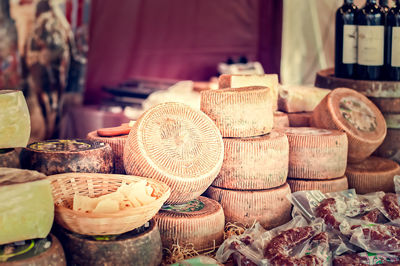 Various food for sale in market