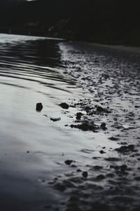 Close-up of water in sea against sky