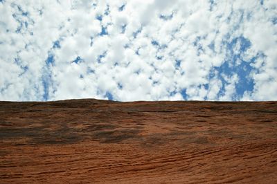 Scenic view of landscape against cloudy sky