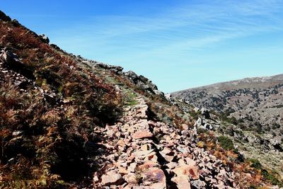 Scenic view of mountain against sky