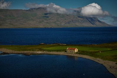 Scenic view of calm lake