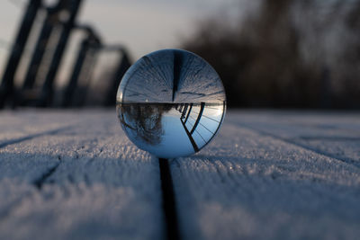 Close-up of glassball 