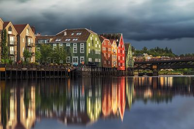 Reflection of sky on water