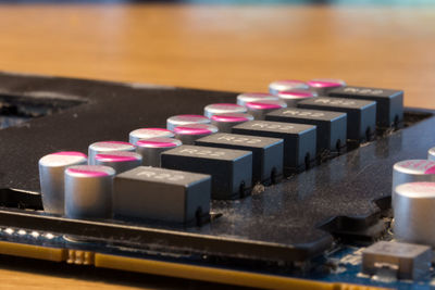 Close-up of piano keys