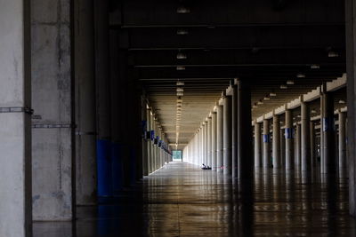 Empty corridor in building