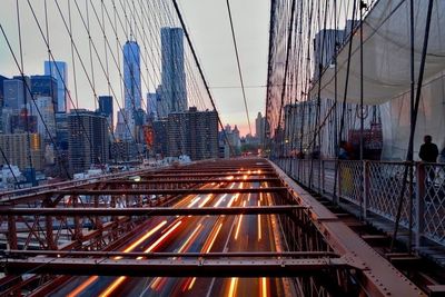 Suspension bridge against sky