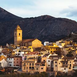 High angle shot of townscape