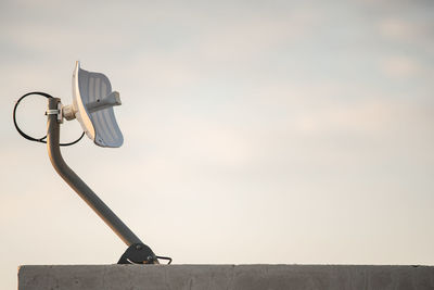 Antenna against sky