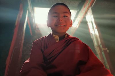 Portrait of boy smiling