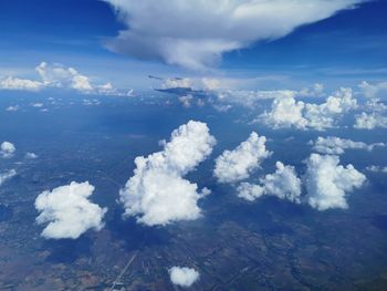 Aerial view of clouds over landscape