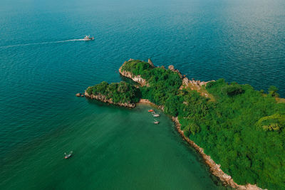 High angle view of sea shore