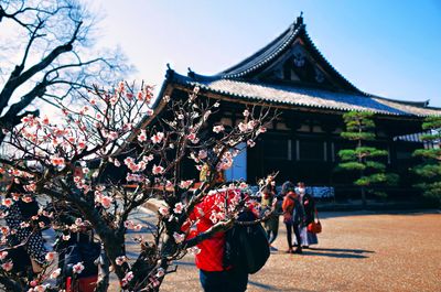 Group of people in front of building