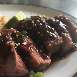 Close-up of meat in plate