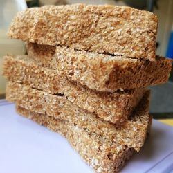 Close-up of bread on plate