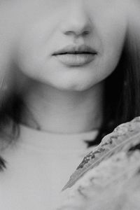 Close-up portrait of a young woman