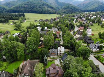 High angle view of townscape