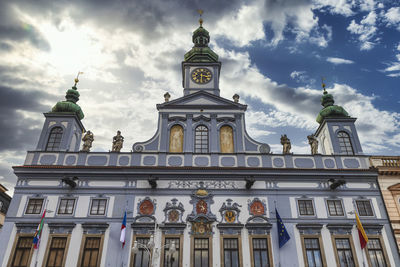 Low angle view of building against sky