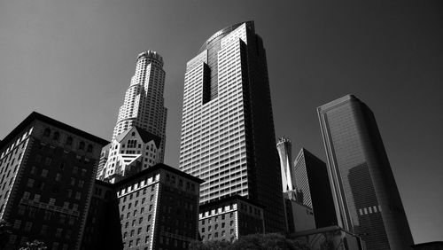 Low angle view of skyscrapers