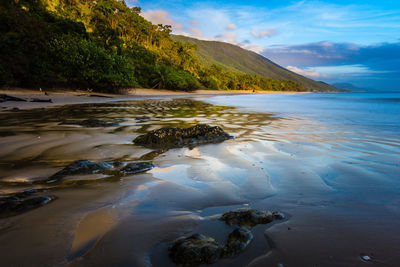 Scenic view of calm sea against sky