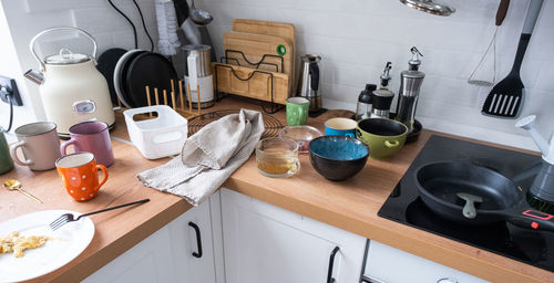 Utensils on table