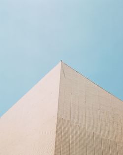 Low angle view of building against clear sky