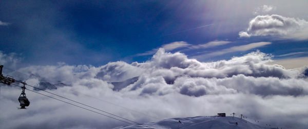 Low angle view of cloudy sky