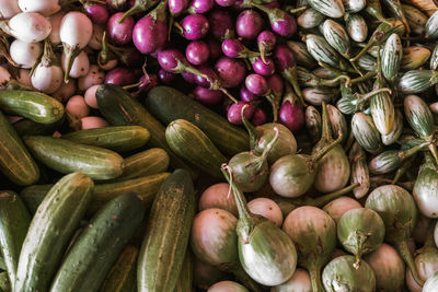 Full frame shot of vegetables for sale at market stall