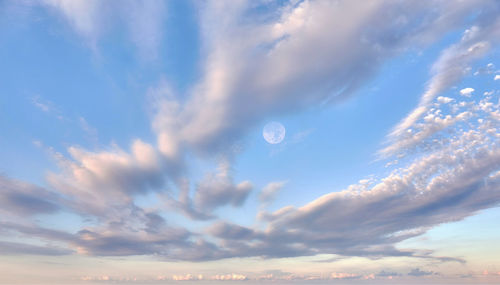 Low angle view of sky at sunset