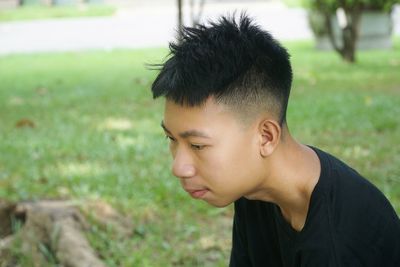 Portrait of boy looking at camera