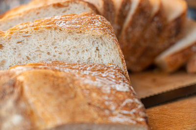 Close-up of bread on table