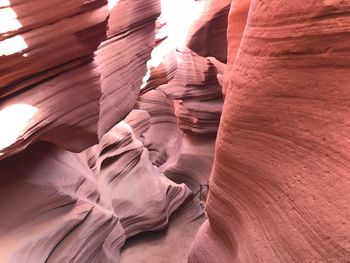 Low angle view of rock formation