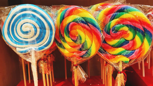 Close-up of multi colored candies