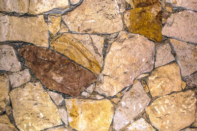 Full frame shot of stone wall