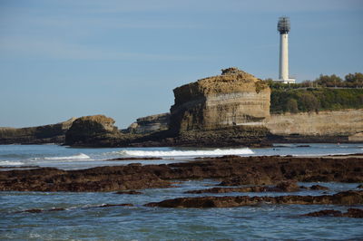 Low tide on the coast from biarritz