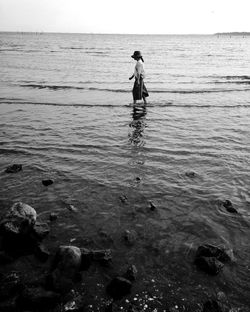 Person walking on beach