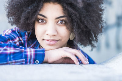 Portrait of beautiful young woman