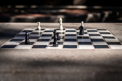 Close-up of chess board