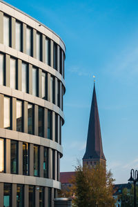 Low angle view of buildings against sky